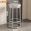 Taburete Extra Grueso, Taburete Redondo Reforzado, Taburete de Barra Simple, Taburete Alto, Taburete Comercial de Hierro Acero Inoxidable, Silla Alta de Tres Anillos para Oficina