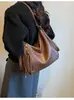Bolsa Tote Grande Capacidade Transfronteiriça Feminina Nova Estilo Coreano Retro Casual Bolsa de Ombro Mochila Simples Fashion Bolsa Feminina