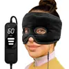 Máscara de aquecimento elétrico USB para os olhos, carregamento, ajuste de temperatura em três velocidades, aquecimento de grafeno, compressa quente facial, máscara de aquecimento para os olhos com circunferência da cabeça