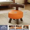 Silla Pequeña de Madera Maciza para Uso en Casa, Taburete Simple con Respaldo Suave Acojinado, Taburete Cuadrado para Entrada, Taburete para Cambiarse los Zapatos, Taburete Pequeño Infantil para Sala de Estar