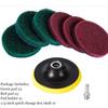 Explosiones transfronterizas caliente Amazon taladro eléctrico juego de disco adhesivo cepillo de limpieza para taladro eléctrico de 7 piezas cepillo para pulir ruedas de coche