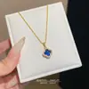 Colar de Quatro Folhas da Moda Novo Mais Vendido Acessórios Personalizados para Mulheres, Corrente de Clavícula Versátil e Elegante de Aço Titânio Exquisito para o Verão Atacado