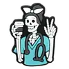 Clipe de Caneta com Fivela Série Esqueleto de Halloween Lápis Canudo Acessórios DIY Decoração Desenho Animado Terror Capa de Caneta PVC Clipe de Fivela