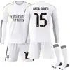 2526 Uniforme de Fútbol de Local de Manga Larga del Real Madrid No. 9 Mbappe 7C Ronaldo Jersey 5 Bellingham Traje de Otoño e Invierno