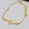 Pulsera de plata S925 para mujer, con cuerda de mano y hierba de la suerte, de 5,5 a 6,5 pulgadas, con perlas, accesorios de joyería DIY, vacía, 539