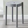 Taburete de Plástico Estilo Nórdico Taburete Alto Engrosado Taburete Cuadrado para Sala de Estar del Hogar Taburete de Goma Creativo Banco Pequeño Popular para Adultos