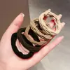 Goma para el cabello de alta elasticidad color Maillard, Diadema de moda famosa en Internet, Nuevo accesorio para coleta de cabello