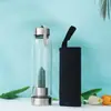 Amazon Más Vendido Transfronterizo Pilar de Cristal Natural Botella de Piedra Gema de Energía de Cristal Vaso de Cristal de Cristal Impresión