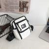 2026 Bolso Cuadrado Pequeño de Lona Estilo Harajuku Ins Versátil Bolso de Hombro para Teléfono para Niñas Bolso Cruzado Funcional Estilo Vertical