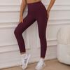 Traje de Yoga Acanalado Europeo y Americano para Mujer Transpirable con Tirantes Huecos Sujetador Deportivo Traje de Fitness Pantalones de Yoga de Cintura Alta