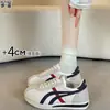 En stock~Zapatos waffle Argan de cordones de cuero genuino hacen que los pies parezcan más pequeños Zapatos de entrenamiento alemanes para mujer zapatos versátiles ligeros casuales zapatos deportivos