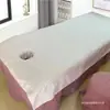 Lençóis de Beleza Algodão Lençóis de Cama de Salão de Beleza Algodão Material Lençóis de Cama de Beleza com Buracos para Cuidados com a Saúde Spa Fabricante Frete Grátis Atacado