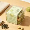 Pegatina autoadhesiva de color verde suave, utilizada para el empaque de cajas de repostería, impermeable y antifalsificación, hecha de material de vinilo, elegante