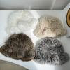 Gorro de pescador de piel de conejo pequeño con cara gigante mejorado, gorro de felpa de piel para mujer, gorro Baotou cálido a prueba de frío, gorro de lavabo de piel para otoño e invierno.