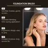 Brocha Torvikx para Base de Maquillaje Tacto Suave y Liso Brocha Diaria para Rubor y Base de Maquillaje Herramienta Portátil