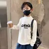 Y2328 # Camiseta Básica de Cuello Alto para Niños Manga Larga Otoño e Invierno 2025 Nuevo Estilo Top Térmico de Terciopelo por Ambos Lados