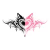 Pegatinas de tatuaje temporales que cambian de color de oreja, corazón, alas, transfronterizas, impermeables, de larga duración, que inducen dopamina, personalizadas, sexys para abdomen y cintura