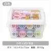 Kit de costura doméstico de alta calidad, juego de 30 piezas, caja de almacenamiento de tres capas, herramientas de costura portátiles, kit de costura