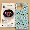 Capinha de celular fofa com tema de pinguim, adequada para telefones Apple 18 Pro Max, Xiaomi 17, Huawei e Vivo, projetada para meninas