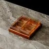 Caja de plástico para almacenar frutos secos, charola casera dividida para snacks, salón de belleza, bar, caja comercial para snacks y dulces para presentación
