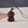 Tallados de Animales Zodiacales en Palo de Rosa - Cordones para Teléfono de Madera Maciza, Dijes para Bolsos y Colgantes Decorativos - Mayoreo