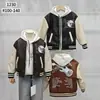 Chaqueta de Cuero para Niños con Diseño Estampado, Chaqueta para Niños, Nuevo Estilo Otoño 2026, Chaqueta de Béisbol de Cuero PU con Letras, Venta al por Mayor