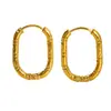 Pendientes Ovalados Redondos con Textura Ins Niche Europeos y Americanos, Pendientes Irregulares Femeninos, Venta al por Mayor Transfronteriza
