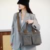 Bolsa Casual para Viajeros Bolsa Tote Simple Multicompartimento de Gran Capacidad para Mujer Comercio Exterior Nueva Bolsa de Lona Cruzada Estilo Coreano