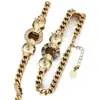 Design de personalidade europeu e americano cheetah de olhos verdes pulseira de zircônia colorida microincrustada moda sensação de alta qualidade temperamento pulseira banhada a ouro de cobre
