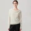 26 Outono Inverno Novo Suéter Feminino de Caxemira Suéter de Caxemira Francês com Gola de Um Ombro Suéter de Tricô Feminino Solto