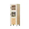 Gabinete de almacenamiento de lujo ligero con ruedas, gabinete de almacenamiento misceláneo multicapa tipo cajón, gabinete organizador para sala de estar del hogar, gabinete de almacenamiento con puerta abierta