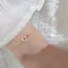 Estilo coreano transfronterizo, estilo Ins, diseño simple, fresco y dulce, nuevo brazalete con diamantes brillantes y luna, brazalete del Principito para mujer