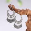 Producto Humano Plata Fuente Fábrica Mercancía Retro Estilo Étnico Pendientes Grandes Plata S925 Borla Antigua para Mujer Elegante