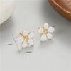 Accesorios de perlas DIY de alto nivel transfronterizos aguja de plata S925 flor de iris aretes cepillados aretes soporte vacío semiterminado