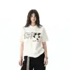 Camisetas de Verano Americanas de Calle Sueltas de Manga Corta para Hombres y Mujeres, Bonitos Tops Casuales de Nicho para Parejas de Media Manga Tendencia