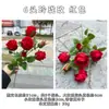 2025 Nueva Flor de Rosa Artificial Exportación 6 Cabezas Rosa Exquisita Rama Única Rosa Multicabezal Boda Hogar Flor Artificial