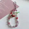 Colgante de Rosa Retro Nuevo para Teléfono Móvil de Niñas Hecho a Mano con Cuentas Colgante de Cámara CCD