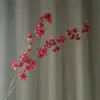 Flor artificial, flor de macieira de cabeça dupla, decoração para sala de estar e mesa de jantar, arranjo para salão de casamentos, material floral, adereços para fotos e fotografia