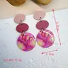 Pendientes Artesanales Estilo Pintura al Óleo Retro Francés con un Toque de Lujo, Pendientes de Arcilla Suave UV de Nicho para Mujer, Pendientes Versátiles