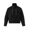 Chaqueta de diseño de nicho Restarall, marca de moda, estilo retro con cuello alto, silueta holgada unisex, abrigo de lana RW051