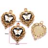 Cráneo Gótico Vintage Amor Cruz Goteo de Aceite DIY Accesorios de Joyería de Aleación Pulsera Collar Colgante W273