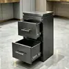 Salón de Peluquería Gabinete de Peluquería de Acero Inoxidable Engrosado Mesa de Herramientas Multifuncional Gabinete de Almacenamiento con Cajones Encimera de Peluquería