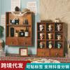 Caja de Almacenamiento de Cosméticos de Madera Vintage Gabinete Decorativo de Hotel Juguete Hecho a Mano Cajonera de Almacenamiento Tipo Cajón para Té