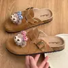 Pantuflas fechadas versáteis novas e fofas de desenho animado para mulheres, pequenas fadas, uso externo, sandálias com toque macio, atacado