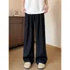 Calça Masculina de Alta Qualidade com Caimento Japonês, Novo Estilo Verão, Calça de Pierna Larga Reta Solta, Calça Casual Versátil Relaxada de Luxo Leve