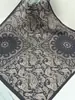Pañuelo de Seda Negro y Rojo para Mujer, Pañuelo Cuadrado Delgado de Seda para Primavera y Otoño, Estampado Paisley, Bufanda de Seda de Morera para Mujer, 53cm
