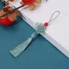 Nudo Chino Pequeño con Cuentas Rojas, Memoria USB Mini, Marcapáginas de Nudo Chino Pequeño, Adorno Colgante de Bolsita, Accesorio de Ropa Tejido a Mano