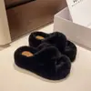 Pantuflas Peludas para Mujer, Para Usar al Aire Libre, Nuevo Estilo Otoño e Invierno 2026, Zapatos de Felpa de Moda, Zapatos de Algodón de Suela Gruesa, Zapatos para el Hogar