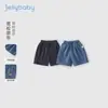 Calça Infantil Jellybaby Shorts de Verão para Crianças Roupa de Verão para Bebês Jeans Macio Casual de Verão para Crianças