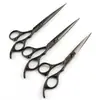 Tijeras de Peluquería Personalizadas Estilo Chino Negras de 6.0/6.5/7.0 pulgadas, Tijeras para Cortar el Cabello con Punta Afilada y Filo Plano